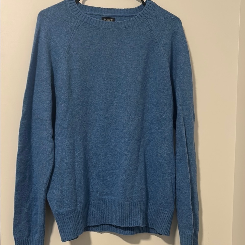 Men’s J Crew 30% Lambswool Blue Long Sleeve Sweater Size Medium